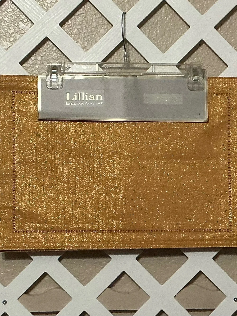Gold Metallic Shimmer Placemats with Cutout Accents